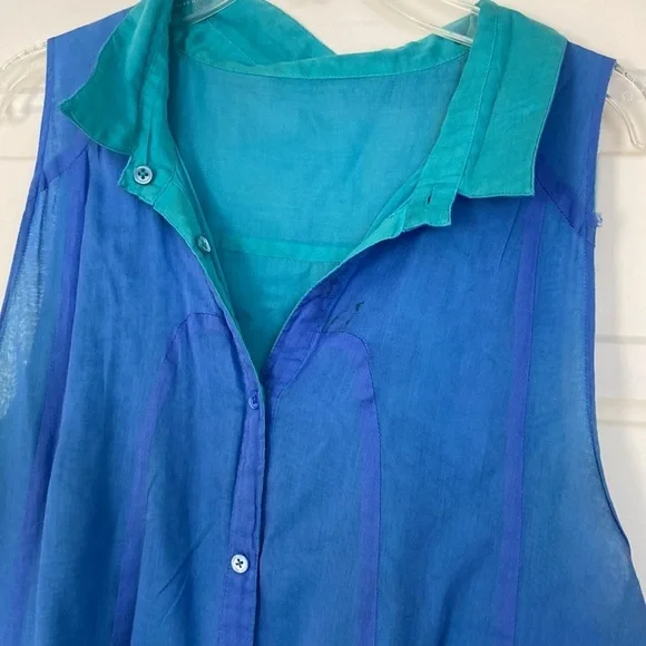 Gauzy silky Reversible double layer lightweight vest duster petticoat - Picture 10 of 13